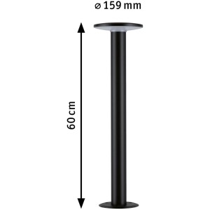 Paulmann Urail LED-Pollerleuchte, anthrazit, 60cm hoch, zur Wegebeleuchtung im Außenbereich.