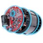 Innenansicht: Bürstenloser Motor der Einhell Akku-Kettensäge für hohe Leistung und lange Lebensdauer.