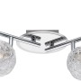 Nickel-matter 4er Halogenspot Calliano mit Drahtball-Design für eine optimale Raumausleuchtung.