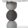Grauer Kratzbaum Harvey (73 cm) mit Plüsch und Jute-Elementen.