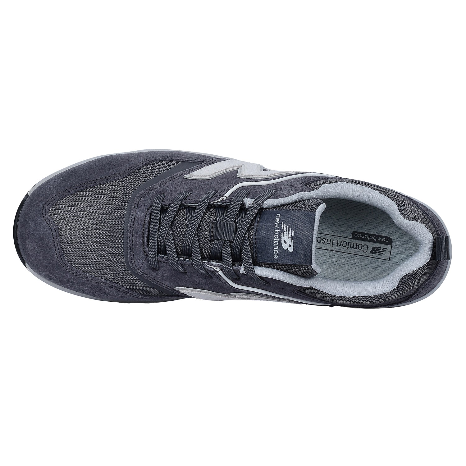 New Balance Elite Lite S1 Sicherheitsschuh, grau-weiß, Größe 40, Aufsicht.