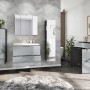 Germania Waschtischunterschrank mit Becken, Graphit/Grau, 81x65x47 cm. Modernes Badmöbel-Set.