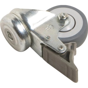 Apparate-Lenkrolle, Ø 50mm, mit Feststeller, Rückenloch und Kugellager, Traglast 45kg.