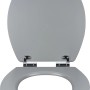 Offener, grauer WC-Sitz Vouga in Marmoroptik mit Absenkautomatik.