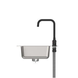 Eisl Spültischarmatur Futura, Niederdruck, Schwarz Matt. Einhebelmischer für drucklose Geräte.