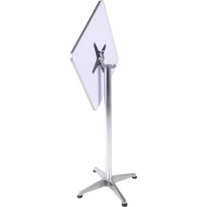 Quadratischer Gartentisch, 60x60 cm, mit Aluminiumgestell. Ideal für Balkon und Garten.