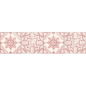 Selbstklebende A.S. Création Fliesenborte in Rot-Weiß, 5 m lang.