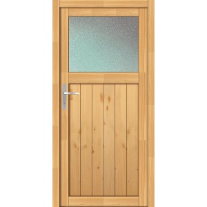 Holz-Nebeneingangstür NET 501-88 Fichte Natur 88 cm x 200 cm Anschlag Links