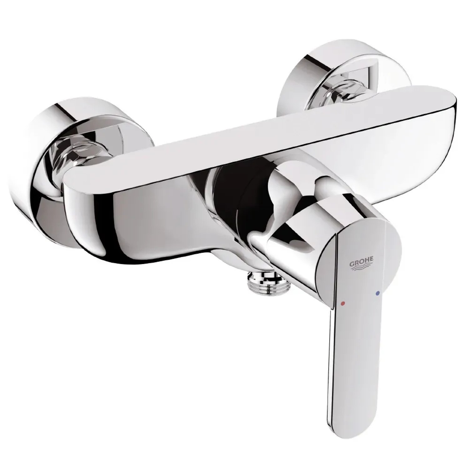 Grohe QuickFix Duscharmatur Get Chrom, Einhebelmischer für die Dusche mit glänzender Chromoberfläche.