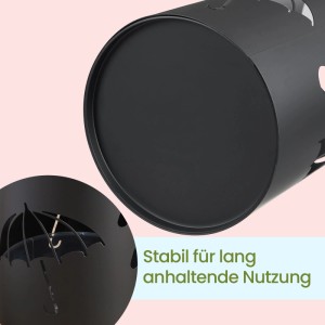 Songmics Schirmständer Patsy Rund Metall Schwarz