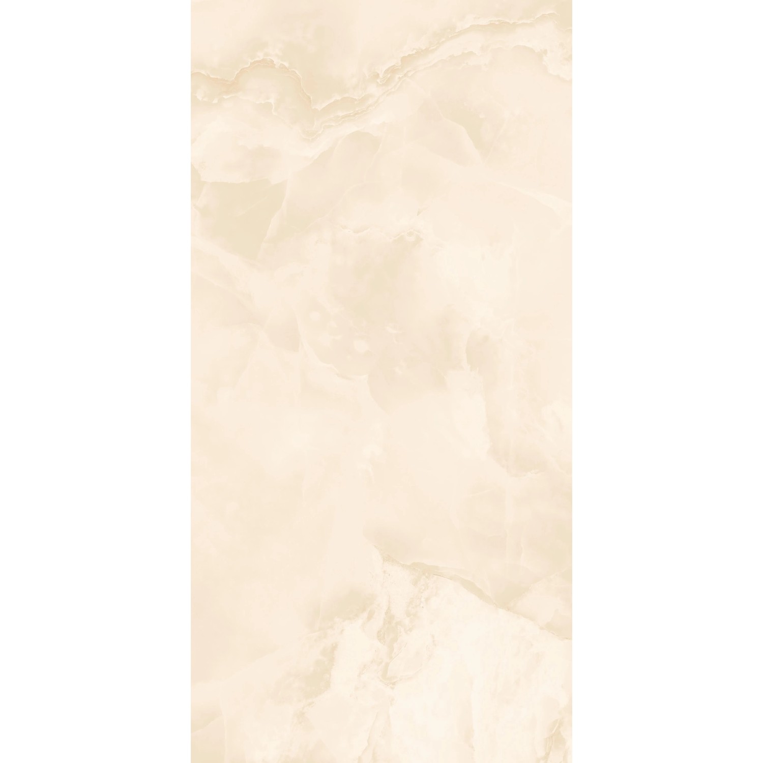 Beige Feinsteinzeug Bodenfliese Opus premium, glasiert und poliert, in Naturstein-Optik 60x120 cm.