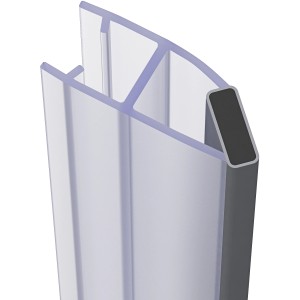 baliv Magnetische Dichtung 45° für Glasduschen mit Glasstärke 5 mm -6 mm Hellgra