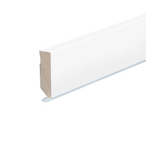 Sockelleiste Topline Nadelholz mit Vito Band 2.400 x 16 x 58 mm Gletscher Weiß