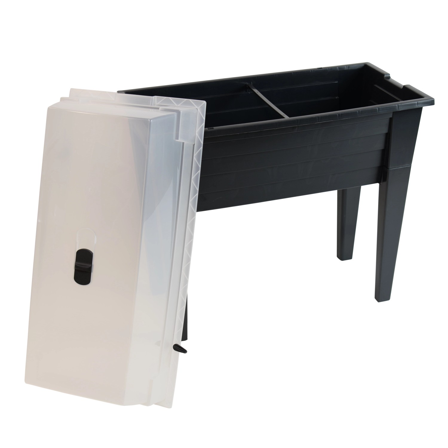 Hochbeet mit Abdeckhaube 83 cm x 40 cm x 80 cm Anthrazit kaufen bei OBI