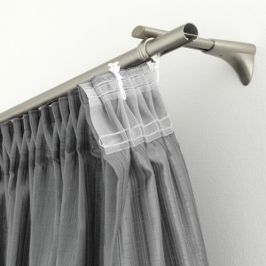 Gardinia Drehgleiter im Einsatz an Gardinenschiene mit Vorhang, 20er Pack.