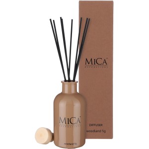 Mica Decorations Duftstäbchen Woodland Fig, braune Flasche mit schwarzen Stäbchen.