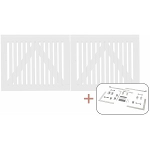 Plus Holz Doppeltor Sendai Nadelholz Weiß 200 cm x 80 cm