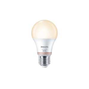 Philips WiZ Smart LED Lampe E27 A60, leuchtet warmweiß. Tunable White Leuchtmittel für individuelle Lichtszenen.