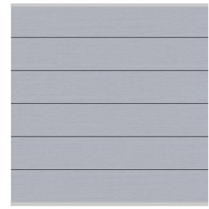 Sichtschutzzaun Element System WPC XL Grau-Silber 178 x 183 cm