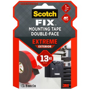 Scotch-Fix Außenmontageband Extreme Doppelseitig 19 mm x 5 m Schwarz