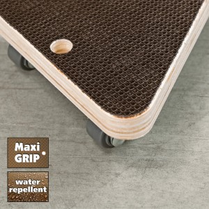 Wagner Transporthilfe, dreieckig, 14 cm, Pappelholz mit MaxiGrip-Oberfläche und Rollen.