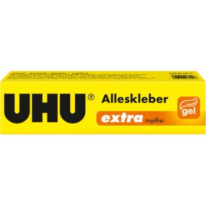 Uhu Extra Alleskleber Transparent, 125g Tube, gelartig, für glasklare Verklebungen.