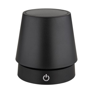 Schwarze, dimmbare LED-Tischleuchte Carlos von Globo, 28 cm hoch, mit Touch-Funktion.