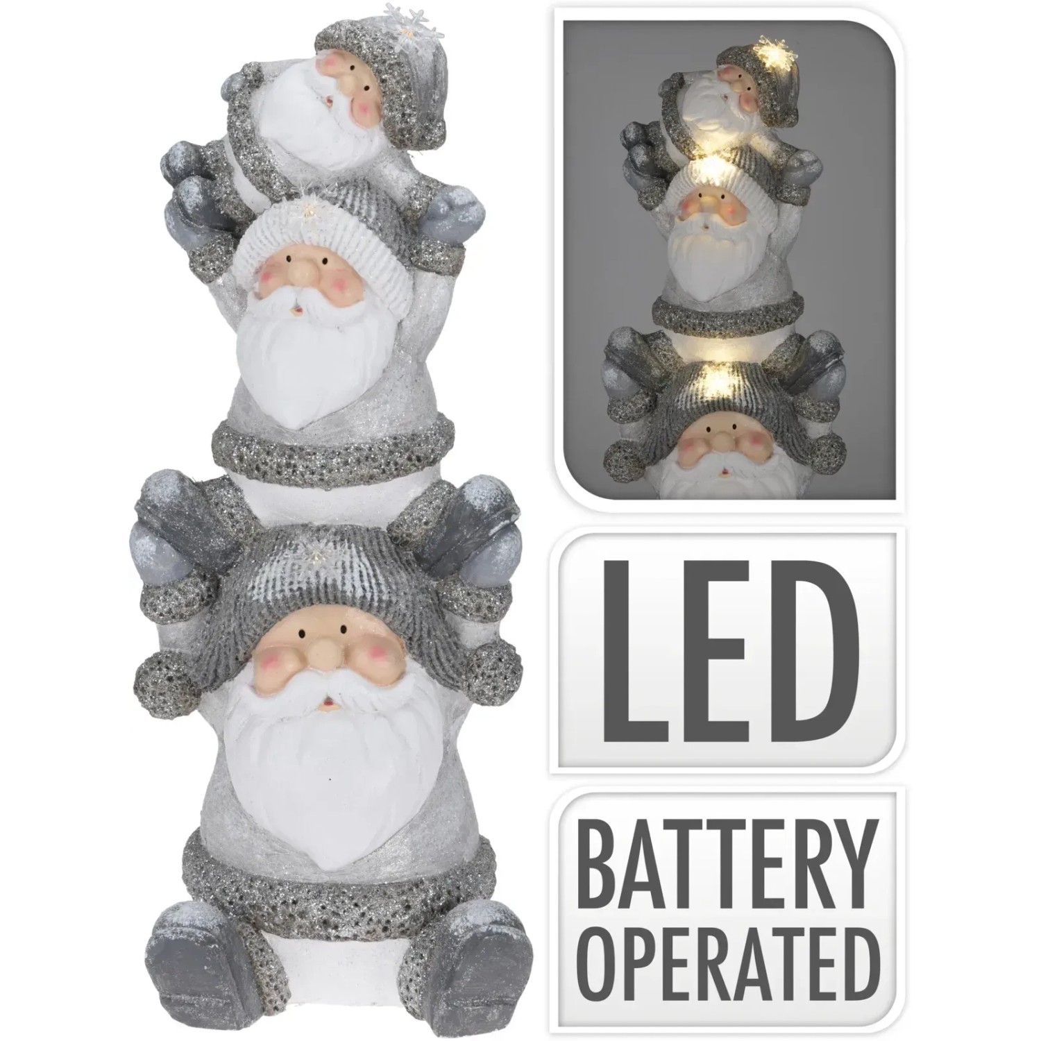 Weihnachtliche dekorative Figur beleuchtet 
