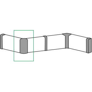 FN Neuhofer Außeneck FU062 Silber, 2er-Pack für Sockelleisten. Eckverbinder aus Kunststoff.