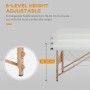 Cremeweiße HOMCOM Massageliege mit Holzgestell, höhenverstellbar von 61-87 cm, für Komfort und Wellness.