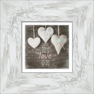 Bild mit Rahmen Love Hearts 34 cm x 34 cm
