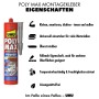 UHU Poly Max Montagekleber Power Grau, 425g Kartusche. Baukleber für viele Materialien, zum Kleben, Montieren, Reparieren und Abdichten.