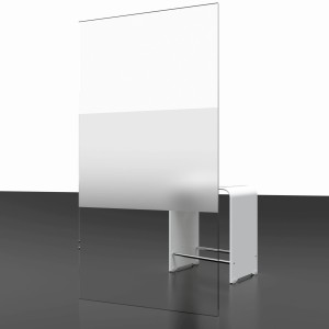 Schulte Eckeinstieg Sunny, 190x90cm, Alpinweiß, Sicherheitsglas, mit sandgestrahltem Dekor.