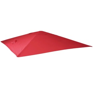 Roter MCW Ersatzbezug für quadratischen Sonnenschirm, 3,5x3,5 m.