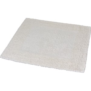Quadratischer, naturfarbener Kleine Wolke Badteppich Cotone, 50x50 cm.