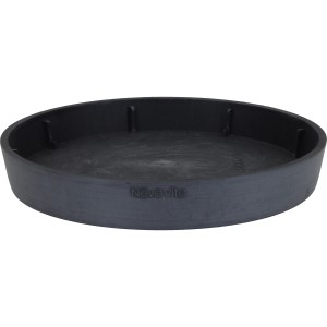 Anthrazitfarbener, runder A.H.G. Untersetzer Leonardo, 9,5 cm Durchmesser, konische Form.