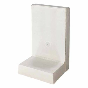 Grauer L-Stein Bewehrt, 80x99x45x12 cm, aus Beton für Einfassungen und Mauersysteme.