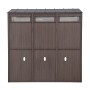 Sunjoy Gartenhaus Mambo für Outdoor Küche, 94x220 cm, Anthrazit. Terrassenüberdachung mit Regal und Handtuchhalter.