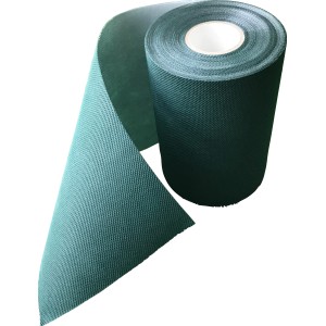 Rolle grünes Kunstrasen Nahtband, selbstklebend, 1000x15cm.