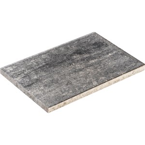 Diephaus Terrassenplatte Corso, weiß-schwarz, 60x40 cm. Gehwegplatte mit nuancierter Farbgebung.