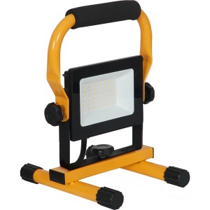 LED's Work Arbeitsleuchte, 30W, gelbes Gestell, Baustrahler für Innen & Außen.