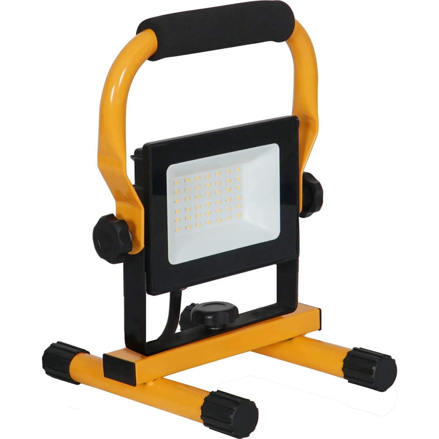 LED's Work Arbeitsleuchte, 30W, gelbes Gestell, Baustrahler für Innen & Außen.