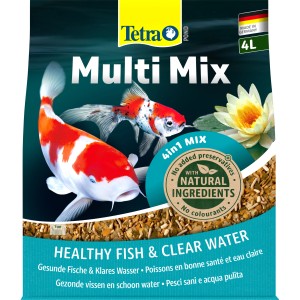 Tetra Pond Multi Mix Fischfutter 4 l für gesunde Teichfische und klares Wasser.