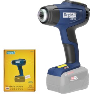 Rapid Akku-Heißluftpistole RX1000 18 V mit Karton, ohne Akku. Heißluftgerät für diverse Anwendungen.