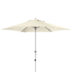 Doppler Marktschirm Expert, Ø 306 cm, Natur, mit Knickfunktion für flexible Schattenausrichtung.