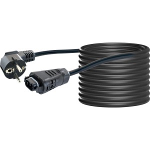 Betteri BC05 Wechselrichter-Anschlusskabel, 20 m, schwarz, mit Netzstecker für Solaranlagen.