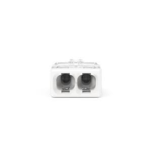 Wago Verbindungsdosenklemme, 2-polig, transparent-weiß für Leiter bis 2,5 mm²
