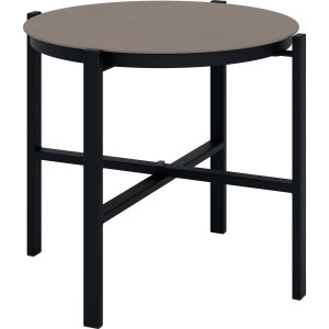 Balkonmöbel-Set Tapena 3-teilig Stahl Textilen Schwarz-Taupe