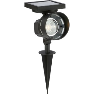 Solar-LED-Spot Schwarz Warmweiß 33 cm x 10,5 cm x 14 cm