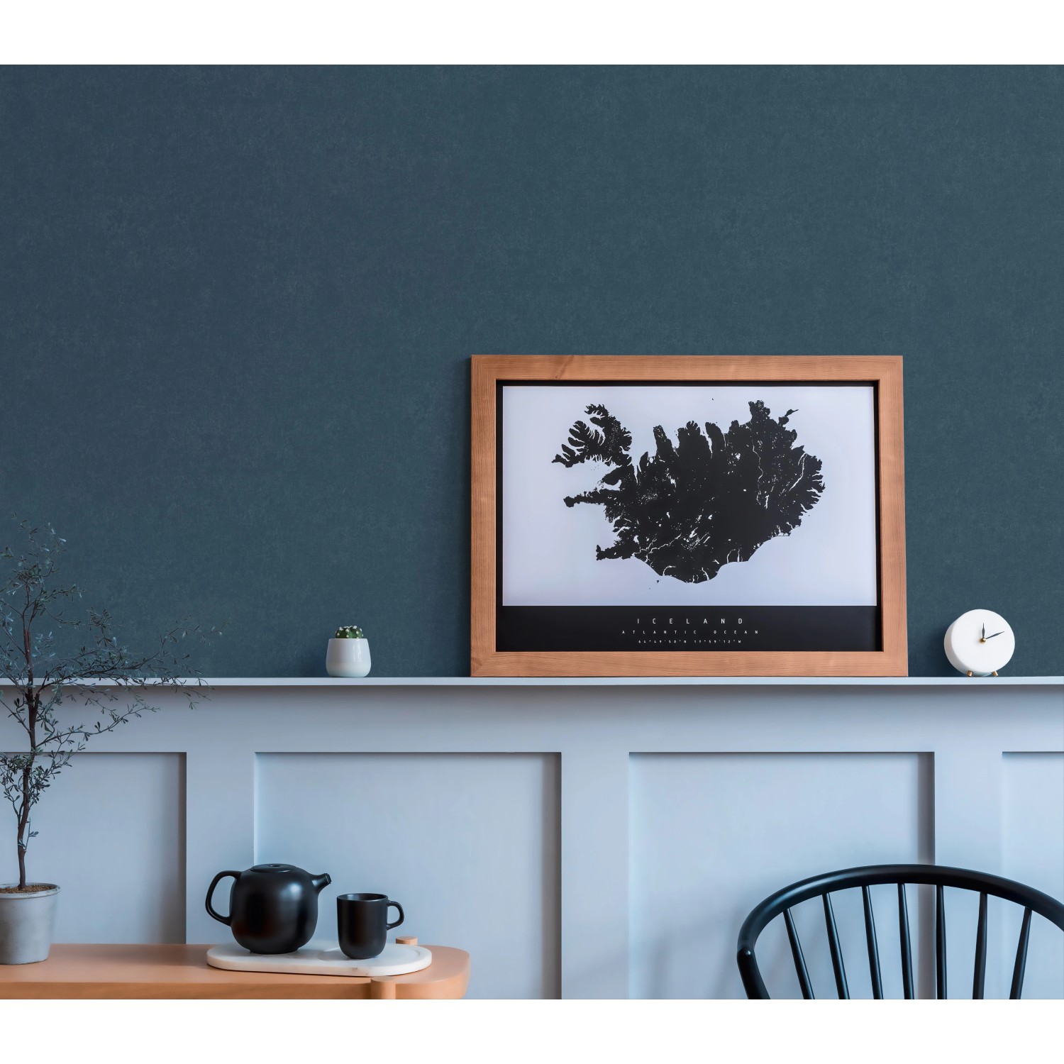 A.S. Création Vliestapete Uni in Blau mit leichter Struktur für Wohnräume.